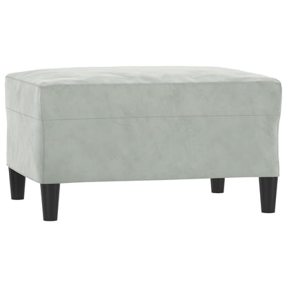 Set di Divani 3 pz con Cuscini Grigio Chiaro in Velluto | homemem39