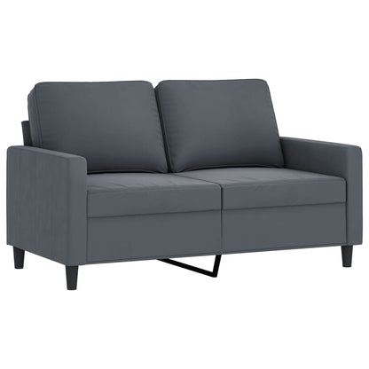 Set di Divani 3 pz con Cuscini Grigio Scuro in Velluto | homemem39