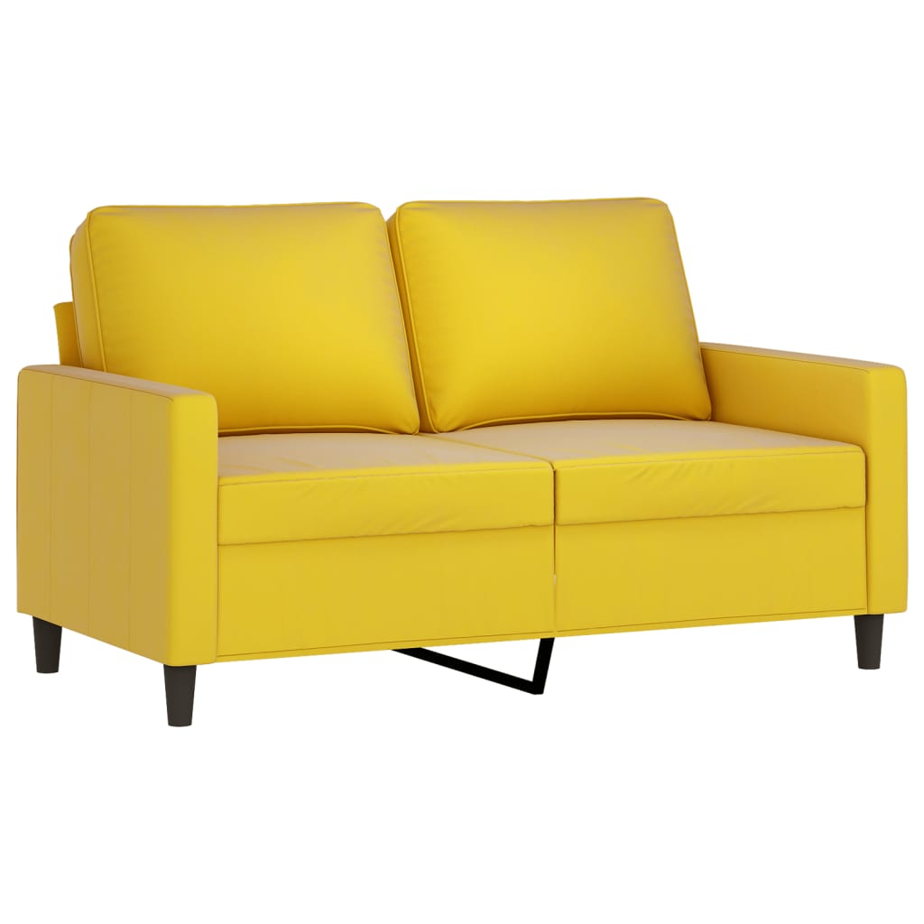 Set di Divani 3 pz con Cuscini giallo in Velluto - homemem39