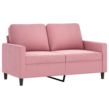 Set di Divani 2 pz con Cuscini rosa in Velluto | homemem39