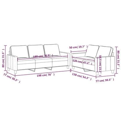 Set di Divani 2 pz con Cuscini rosa in Velluto | homemem39