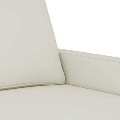 Set di Divani 2 pz con Cuscini Crema in Velluto | homemem39