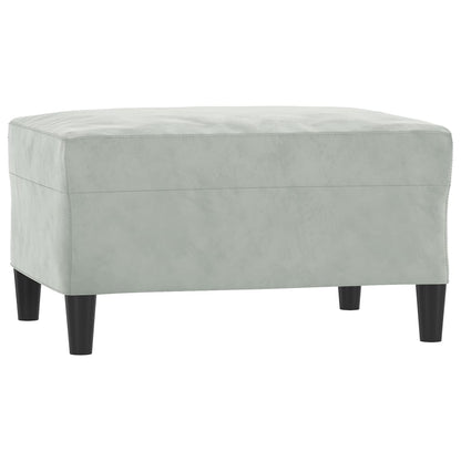 Set di Divani 3 pz con Cuscini Grigio Chiaro in Velluto | homemem39