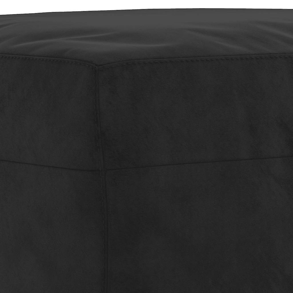 Set di Divani 3 pz con Cuscini Nero in Velluto | homemem39