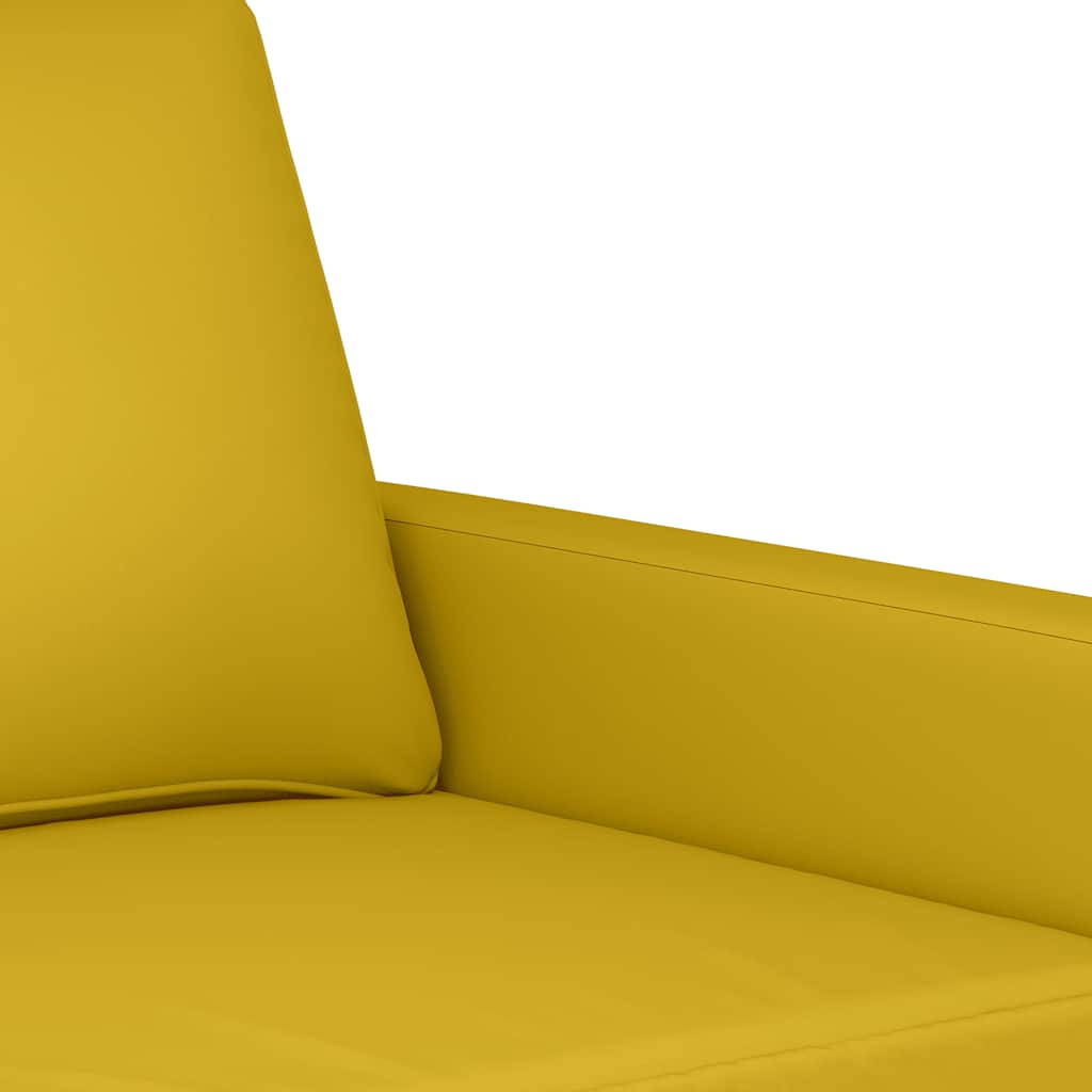 Set di Divani 3 pz con Cuscini giallo in Velluto | homemem39