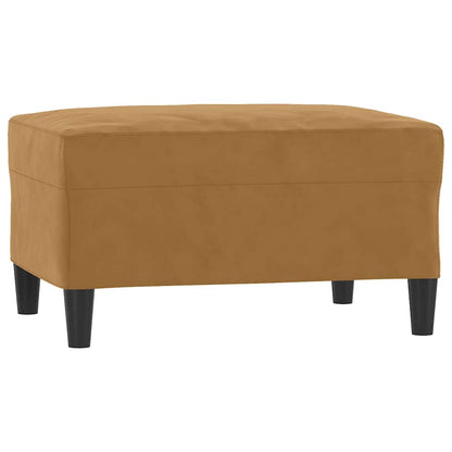 Set di Divani 3 pz con Cuscini Marrone in Velluto | homemem39