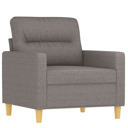 Set di Divani 3 pz con Cuscini Tortora in Tessuto | homemem39
