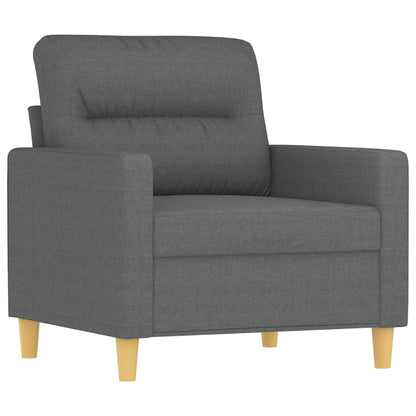 Set di Divani 4 pz con Cuscini Grigio Scuro in Tessuto | homemem39