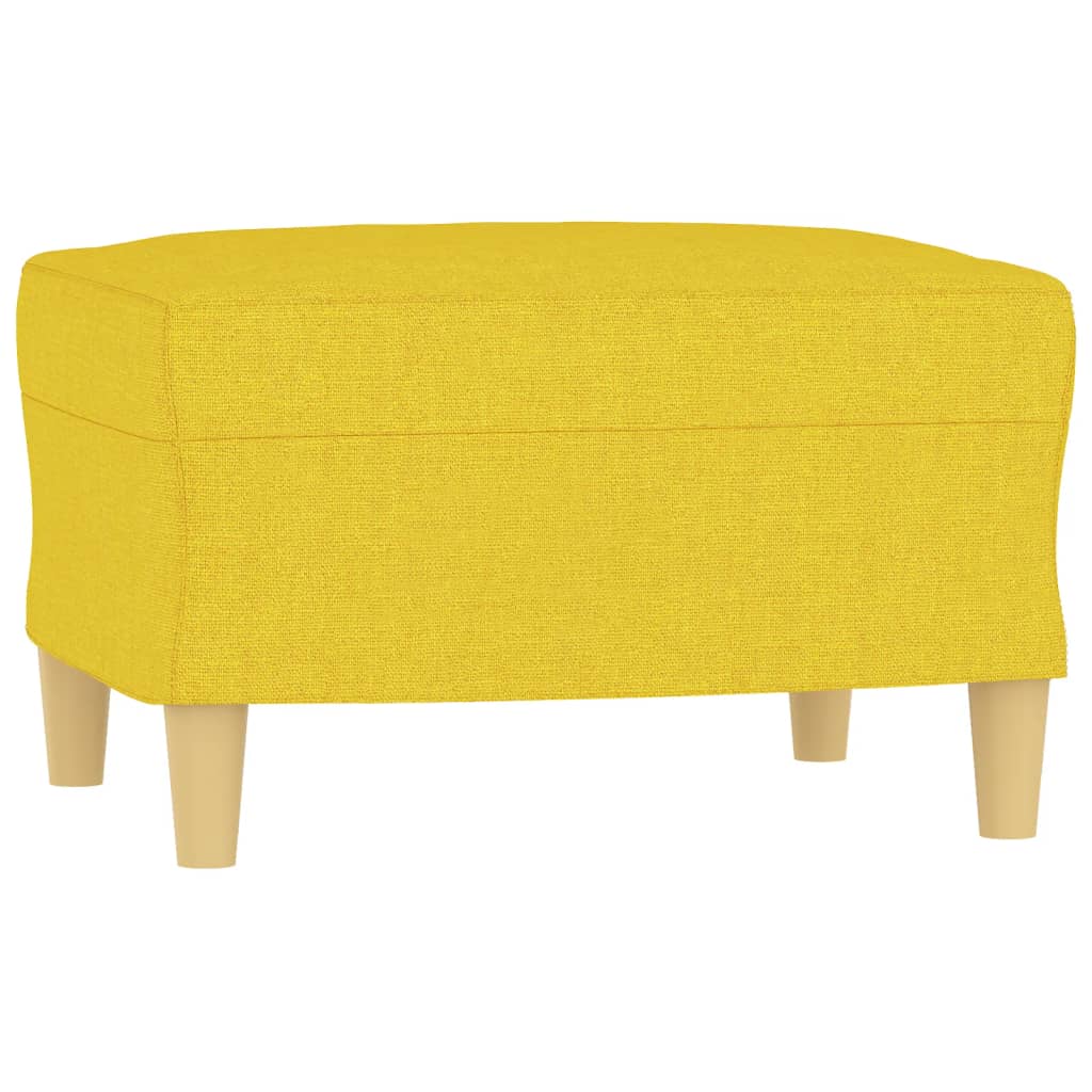 Set di Divani 4 pz con Cuscini Giallo Chiaro in Tessuto - homemem39