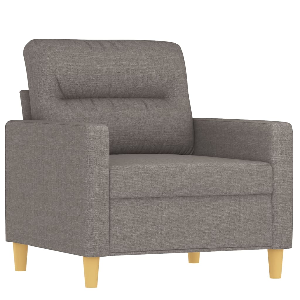 Set di Divani 4 pz con Cuscini Tortora in Tessuto | homemem39