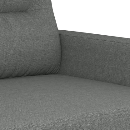 Set di Divani 3 pz con Cuscini Grigio Scuro in Tessuto | homemem39