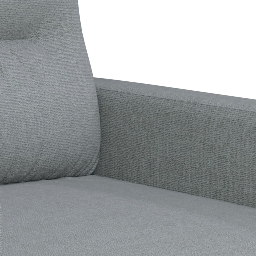 Set Divani 4 pz con Cuscini Grigio Chiaro in Tessuto | homemem39