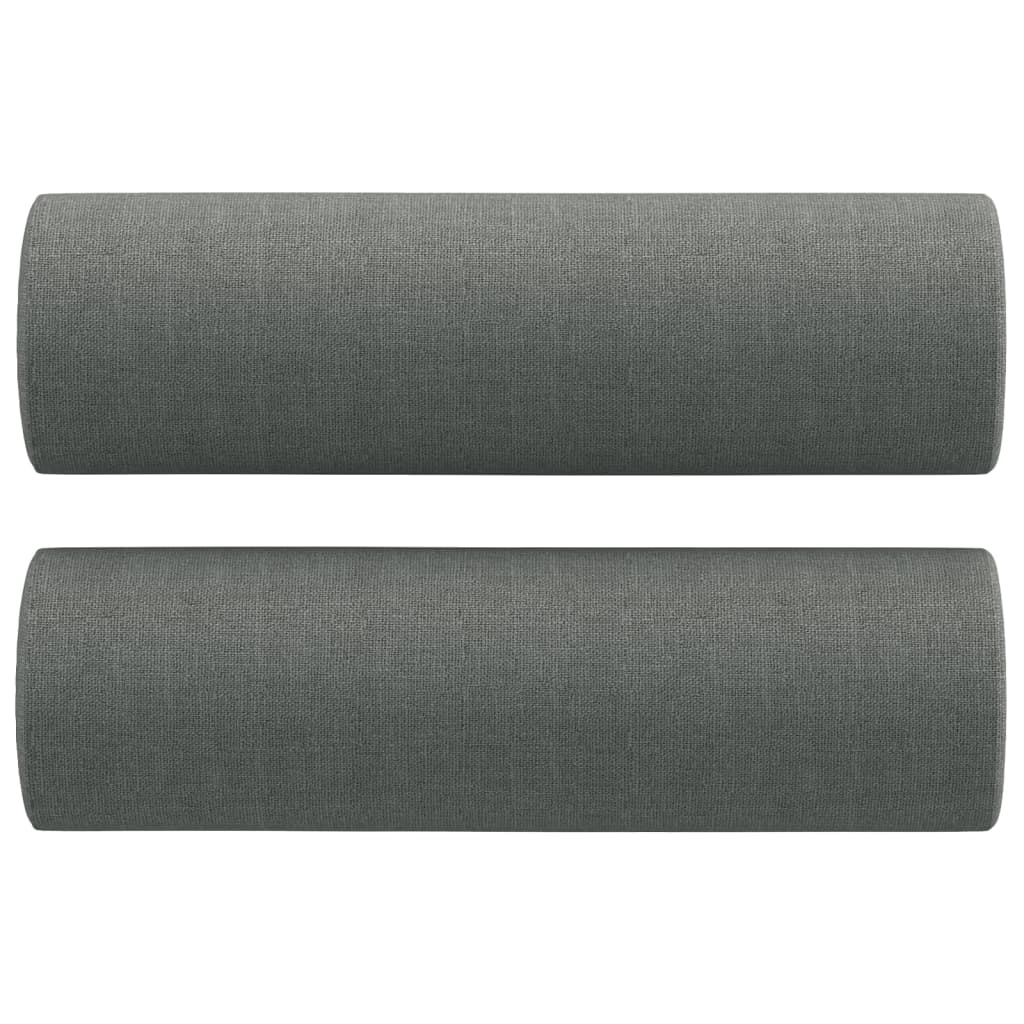 Set di Divani 4 pz con Cuscini Grigio Scuro in Tessuto | homemem39