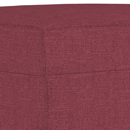 Set di Divani 4 pz con Cuscini Rosso Vino in Tessuto