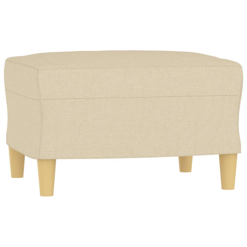 Set di Divani 3 pz con Cuscini Crema in Tessuto | homemem39