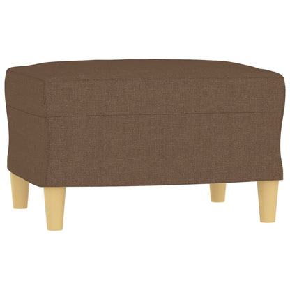 Set di Divani 3 pz con Cuscini Marrone in Tessuto