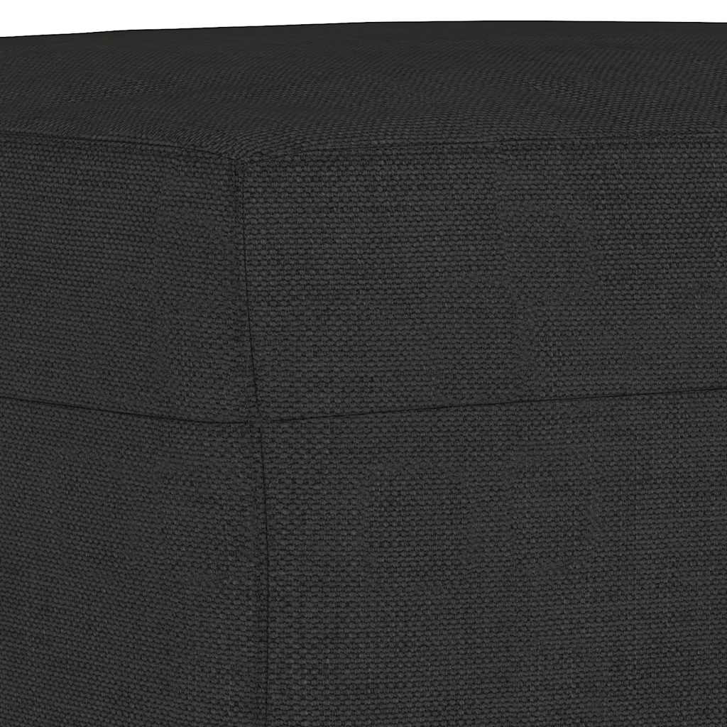 Set di Divani 3 pz con Cuscini Nero in Tessuto | homemem39