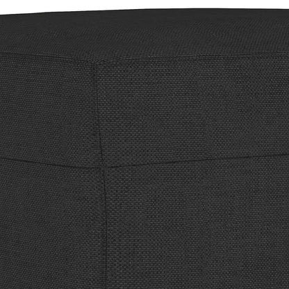 Set di Divani 3 pz con Cuscini Nero in Tessuto | homemem39