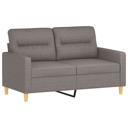 Set di Divani 3 pz con Cuscini Tortora in Tessuto | homemem39