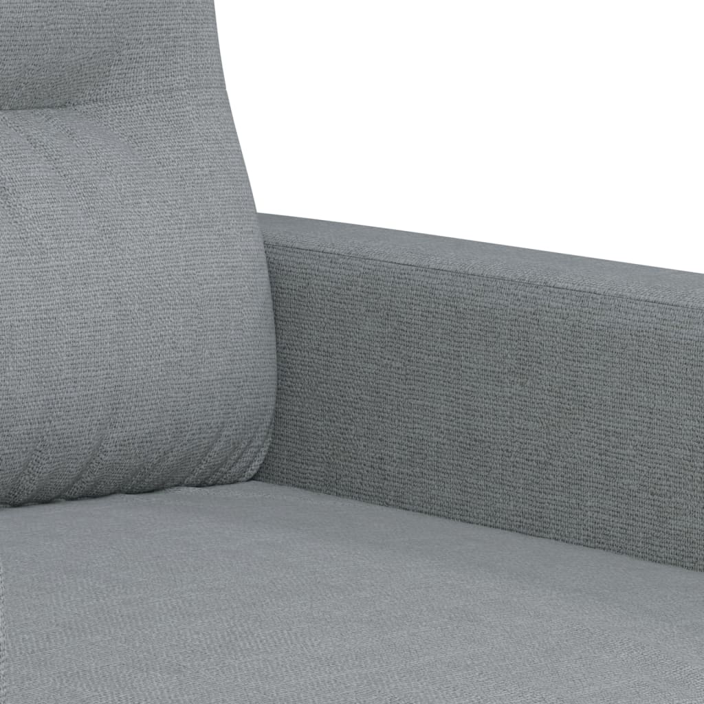 Set Divani 2 pz con Cuscini Grigio Chiaro in Tessuto | homemem39