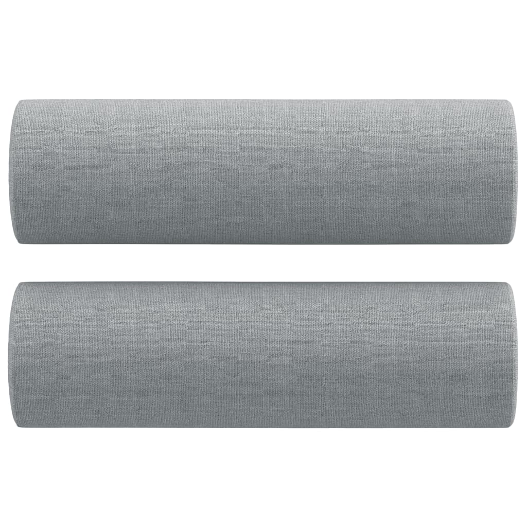 Set Divani 2 pz con Cuscini Grigio Chiaro in Tessuto | homemem39