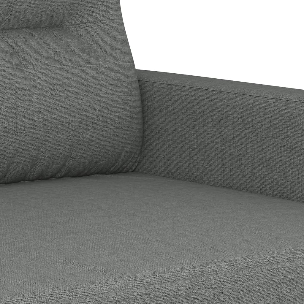 Set di Divani 2 pz con Cuscini Grigio Scuro in Tessuto | homemem39