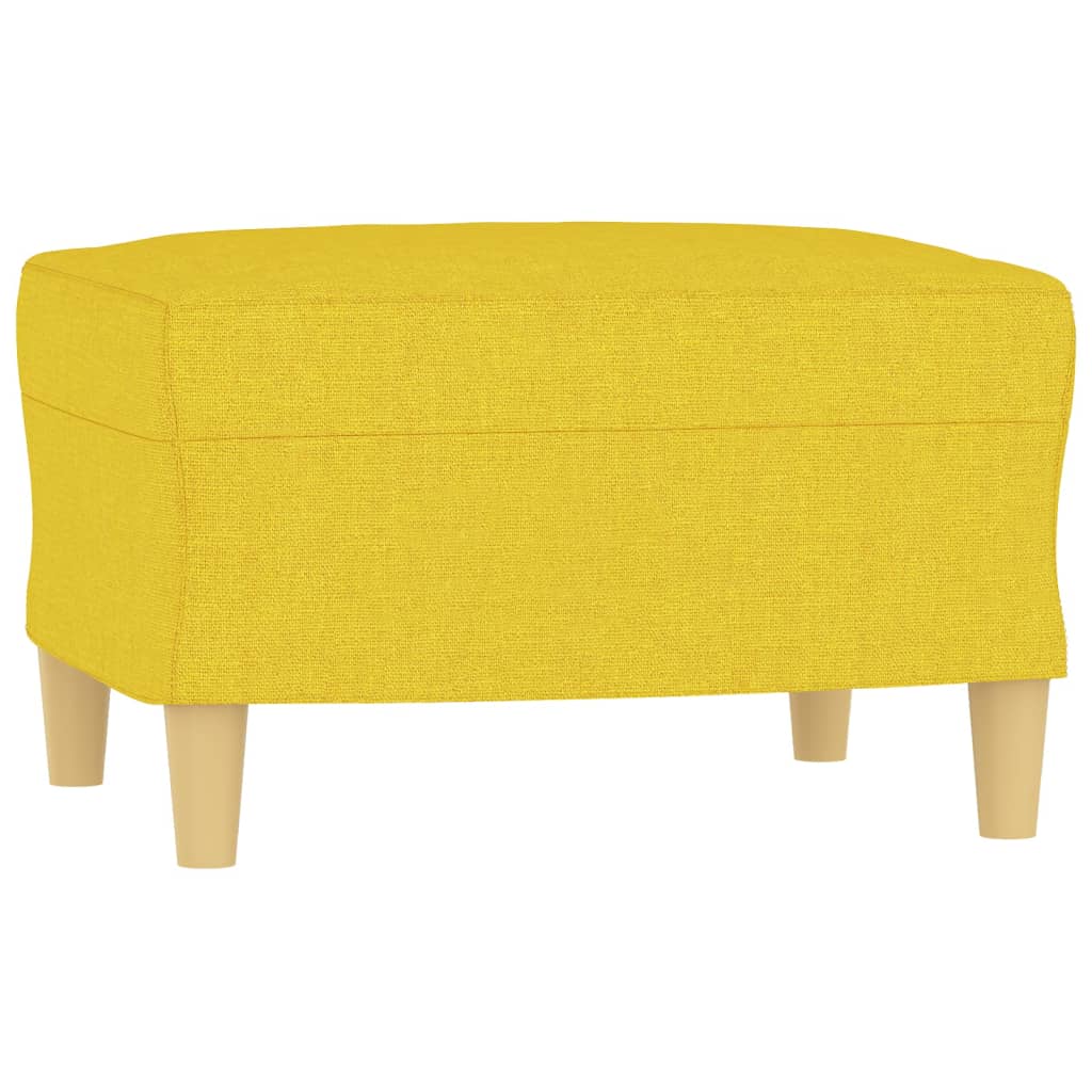 Set di Divani 3 pz con Cuscini Giallo Chiaro in Tessuto | homemem39