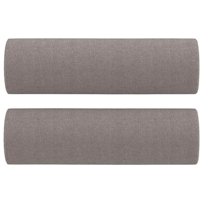 Set Divani 3 pz con Cuscini Tortora in Tessuto