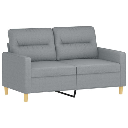 Set di Divani 3 pz con Cuscini Grigio Chiaro in Tessuto | homemem39