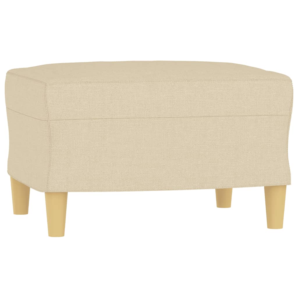 Set di Divani 3 pz con Cuscini Crema in Tessuto | homemem39