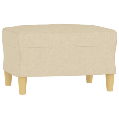 Set di Divani 3 pz con Cuscini Crema in Tessuto | homemem39