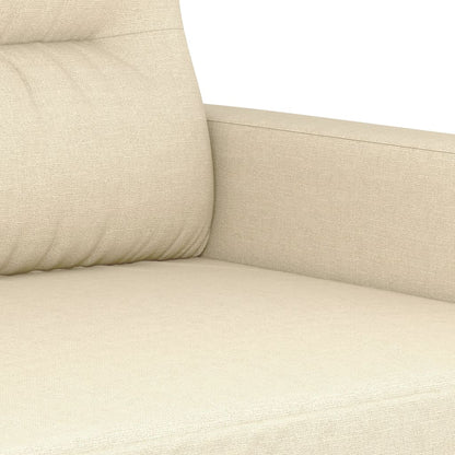 Set di Divani 3 pz con Cuscini Crema in Tessuto | homemem39