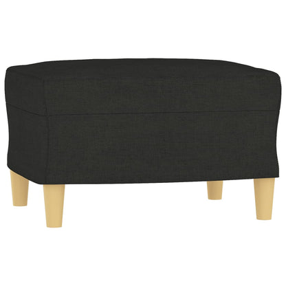 Set di Divani 3 pz con Cuscini Nero in Tessuto | homemem39