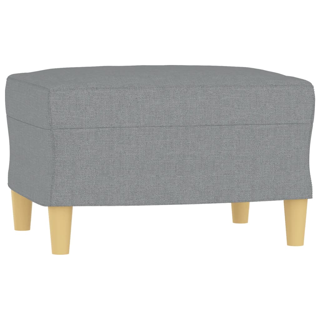 Set Divani 3 pz con Cuscini Grigio Chiaro in Tessuto | homemem39