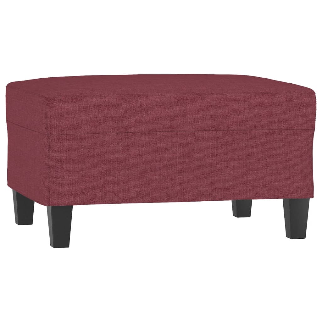 Set di Divani 4 pz con Cuscini Rosso Vino in Tessuto | homemem39