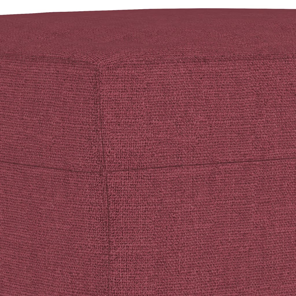 Set di Divani 4 pz con Cuscini Rosso Vino in Tessuto | homemem39