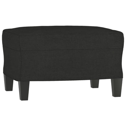 Set di Divani 3 pz con Cuscini Nero in Tessuto