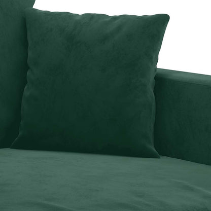 Set di Divani 2 pz con Cuscini Verde scuro in Velluto | homemem39
