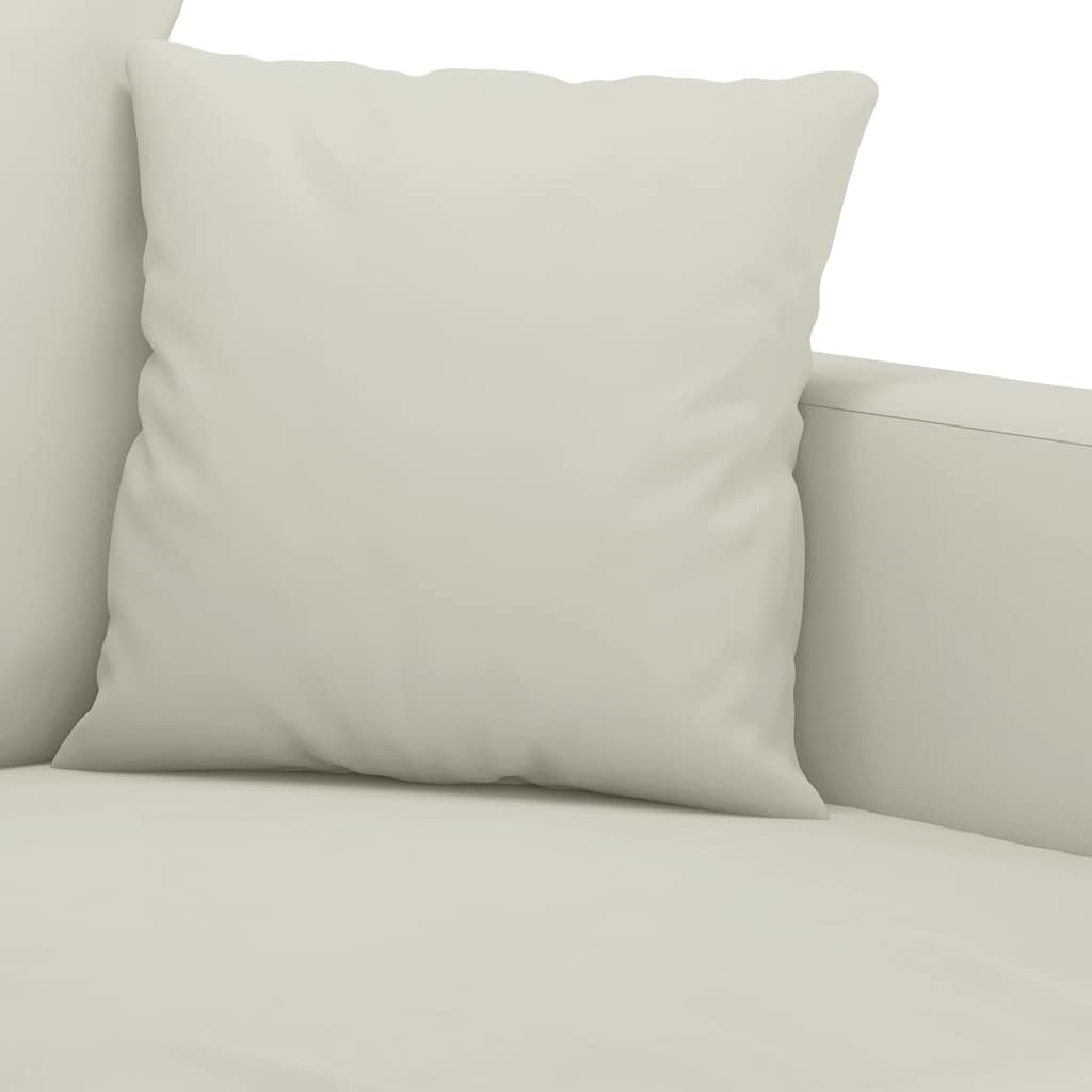 Set di Divani 2 pz con Cuscini Crema in Velluto | homemem39
