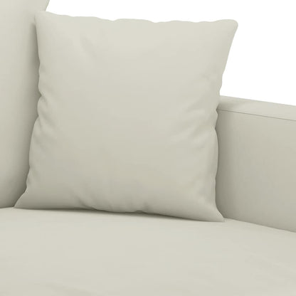 Set di Divani 2 pz con Cuscini Crema in Velluto | homemem39