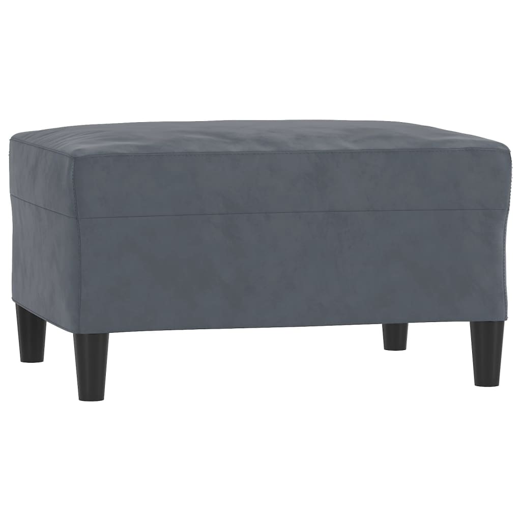 Set di Divani 3 pz con Cuscini Grigio Scuro in Velluto | homemem39