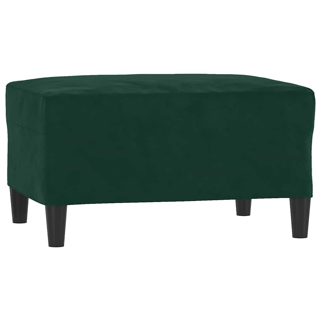 Set di Divani 3 pz con Cuscini Verde scuro in Velluto | homemem39