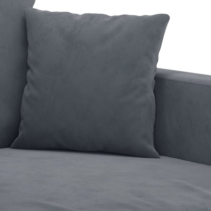 Set di Divani 2 pz con Cuscini Grigio Scuro in Velluto | homemem39