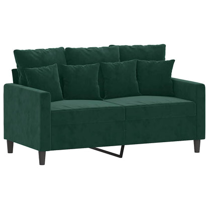 Set di Divani 2 pz con Cuscini Verde scuro in Velluto | homemem39