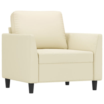 Set di Divani 3 pz con Cuscini crema in Similpelle | homemem39