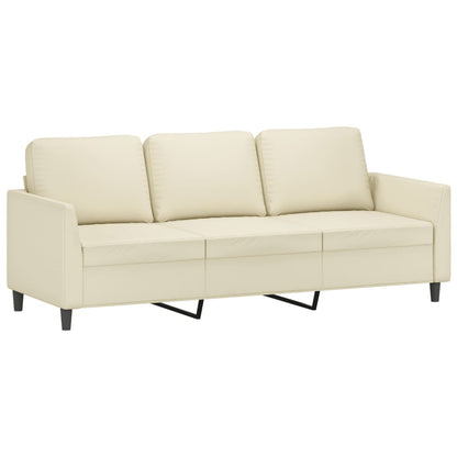 Set di Divani 3 pz con Cuscini crema in Similpelle | homemem39
