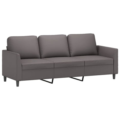 Set di Divani 3 pz con Cuscini Grigio in Similpelle | homemem39