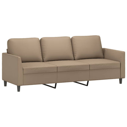 Set di Divani 3 pz con Cuscini cappuccino in Similpelle | homemem39