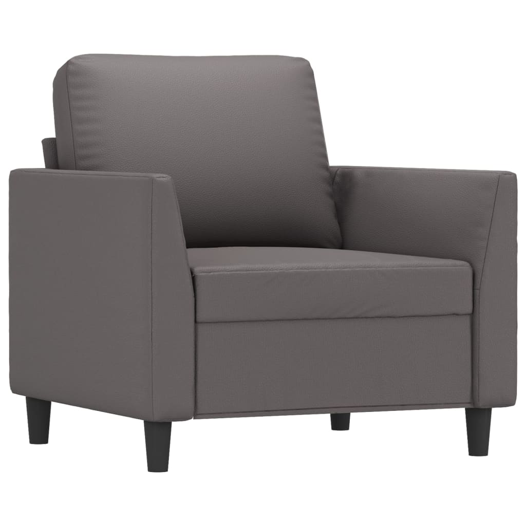 Set di Divani 4 pz con Cuscini Grigio in Similpelle | homemem39