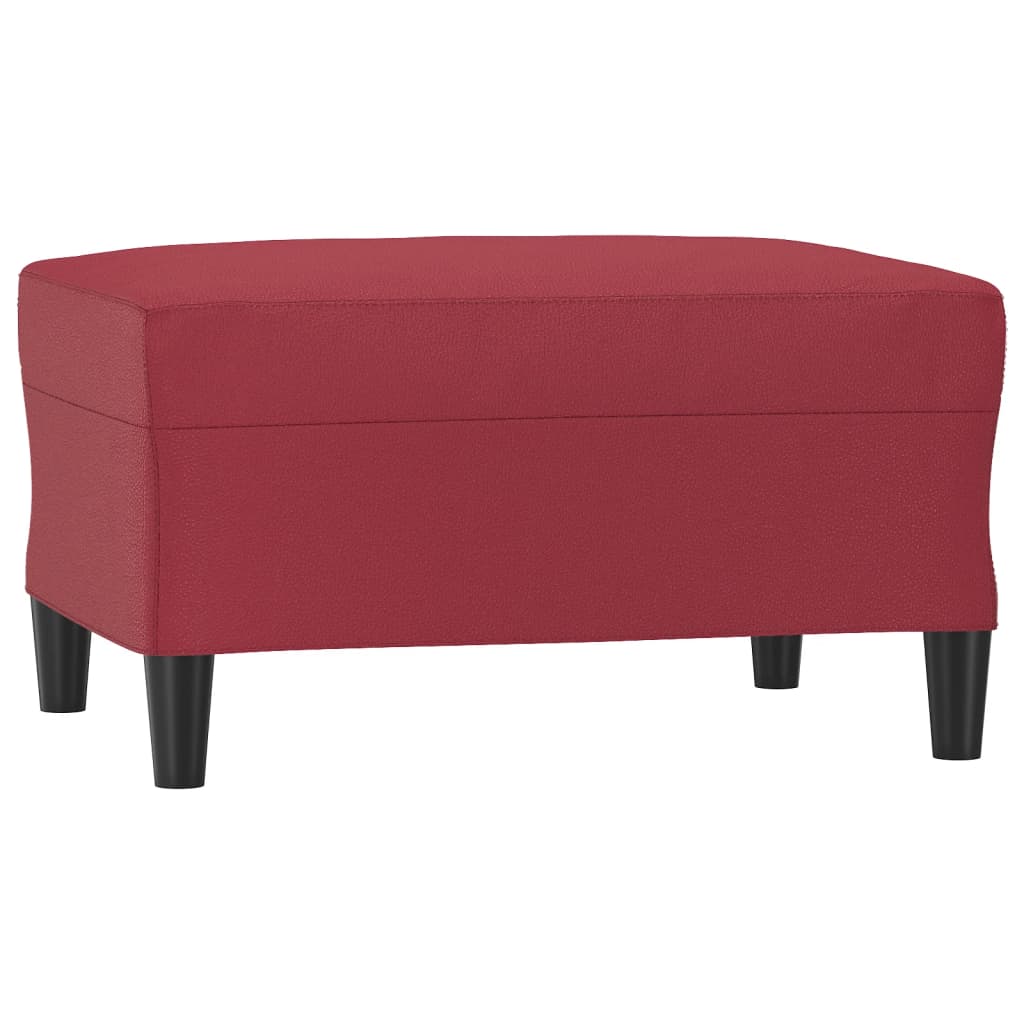 Set di Divani 4 pz con Cuscini Rosso Vino in Similpelle | homemem39